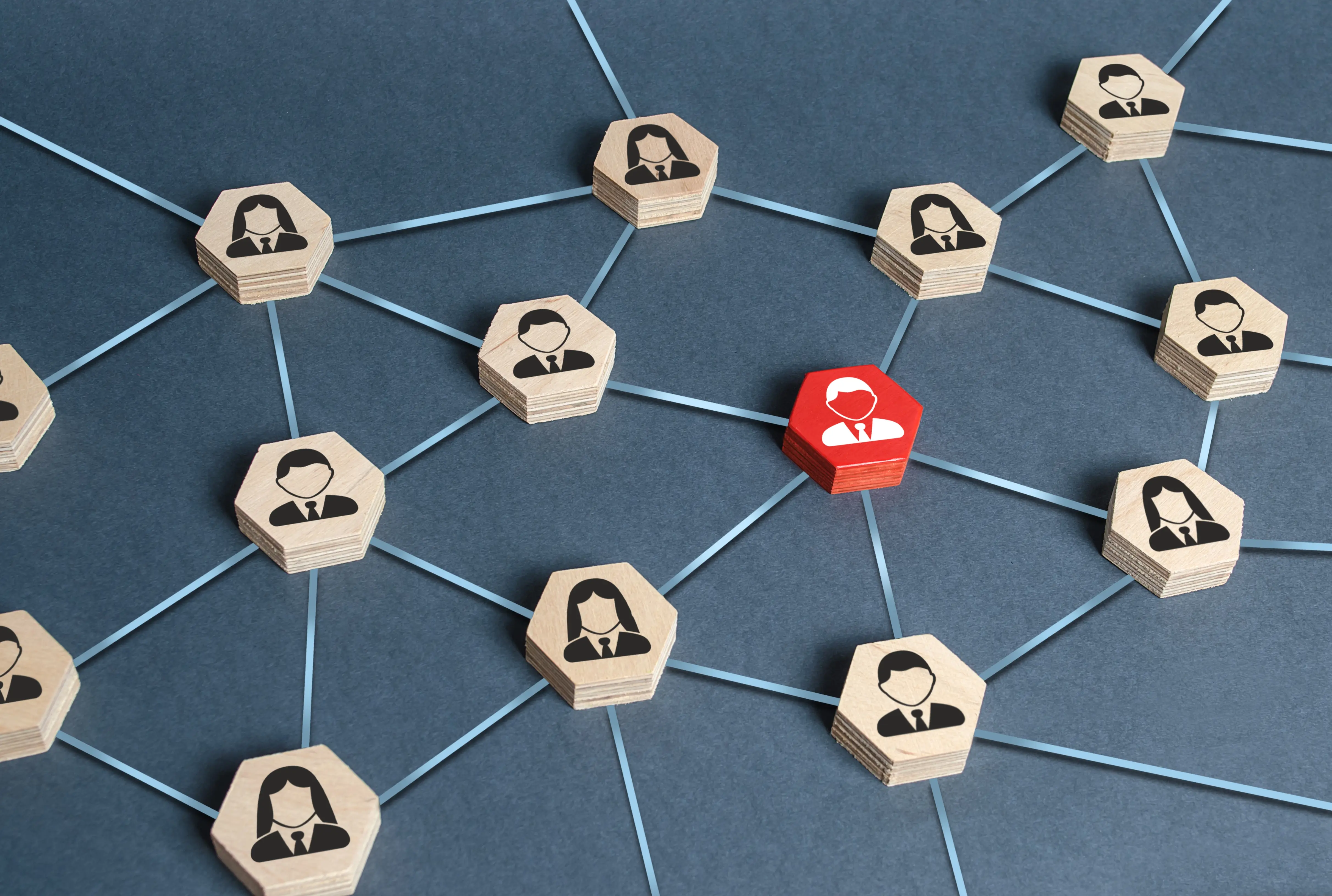 A network of connected business people, illustrating Stockwolt's people-first approach